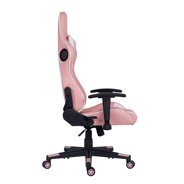 Adjustable Reclining PU Leather pink Gaming Chair