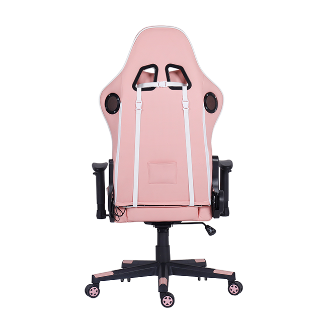Adjustable Reclining PU Leather pink Gaming Chair